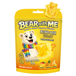 Bear with Me kuorittava karkki keltainen
