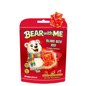 Bear with me kuorittava karkki punainen